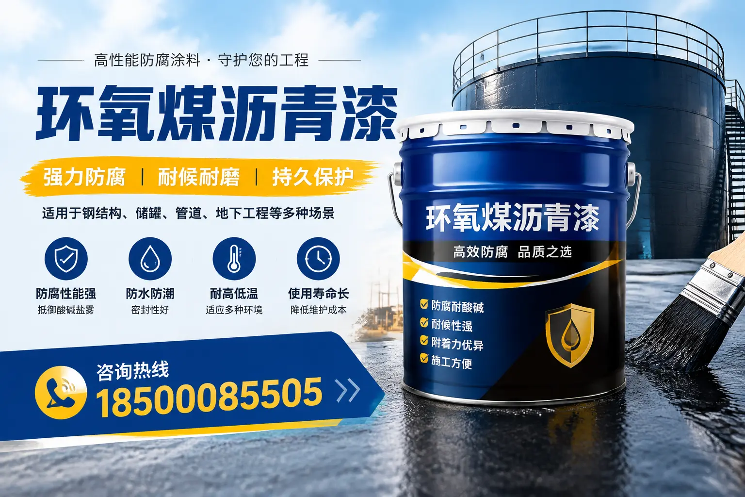 环氧煤沥青漆在工业中的应用,四平企业的选择